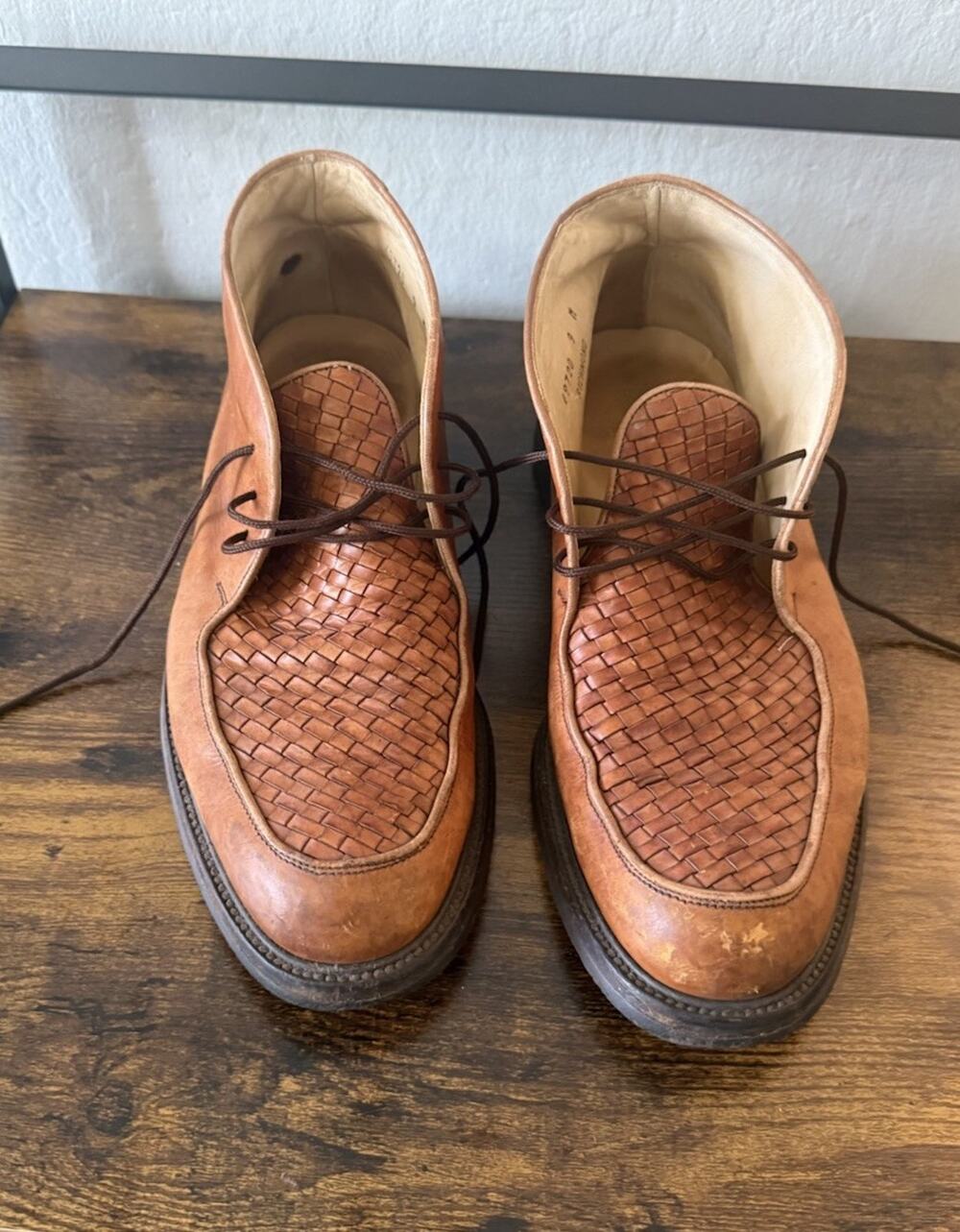 Bruno Magli Brown Leather Chukka Boots Made in Italy Men’s 9 Shoes Vibram